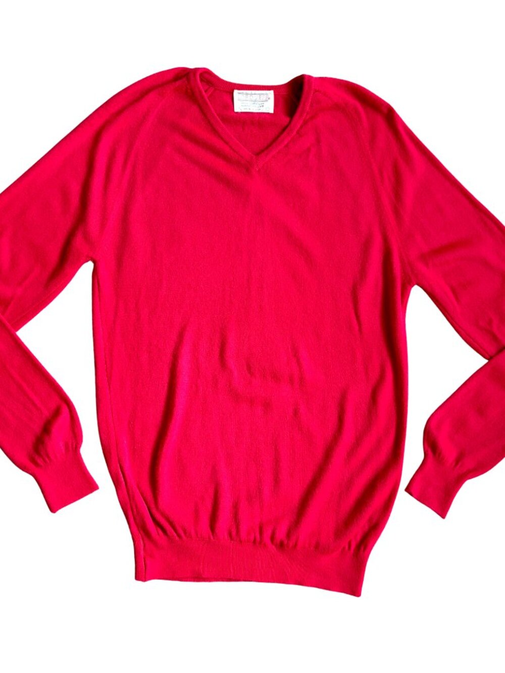 Vintage Lord Jeff 60s Orlon Raglan Sweater Red USA sz M
